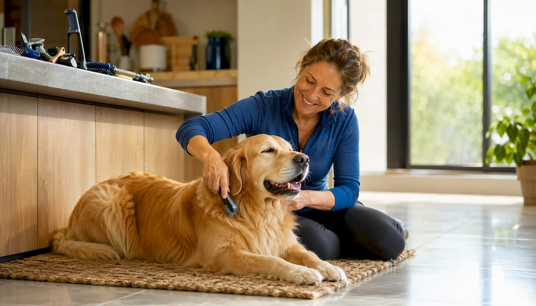 Gentle low-stress pet grooming at home
